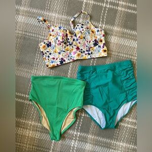 mix and match swimwear bundle Old Navy Coral Reef Swim M-L